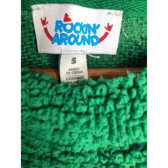 Rockin' Around Christmas Faux Fur Plush llama Sequined Pullover Sweater - Picture 4 of 5